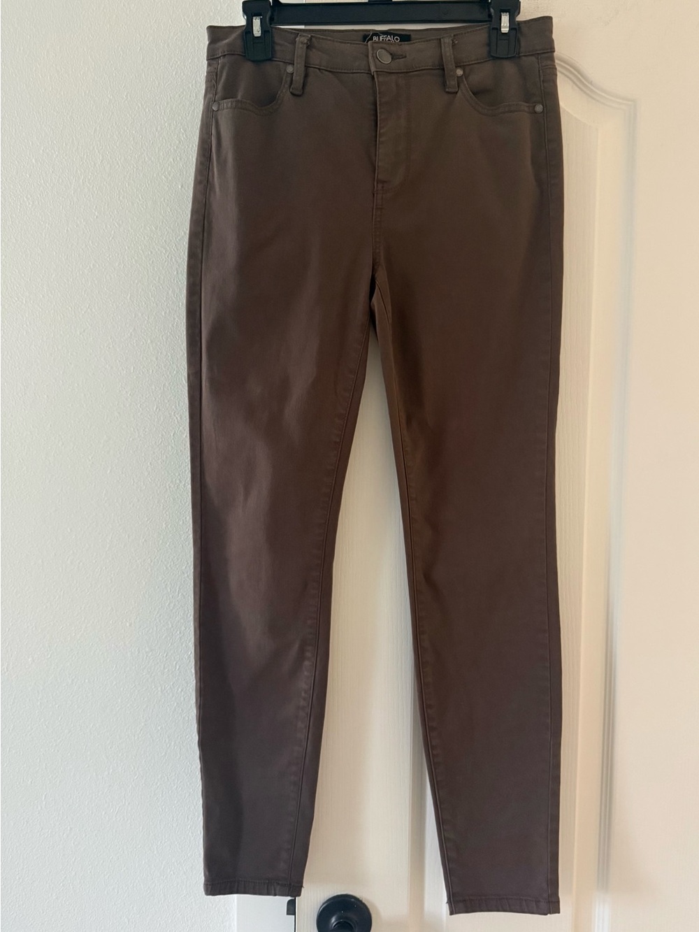 Buffalo David Bitton Hanna High Rise Skinny Jeans 4/27 Brown Stretch